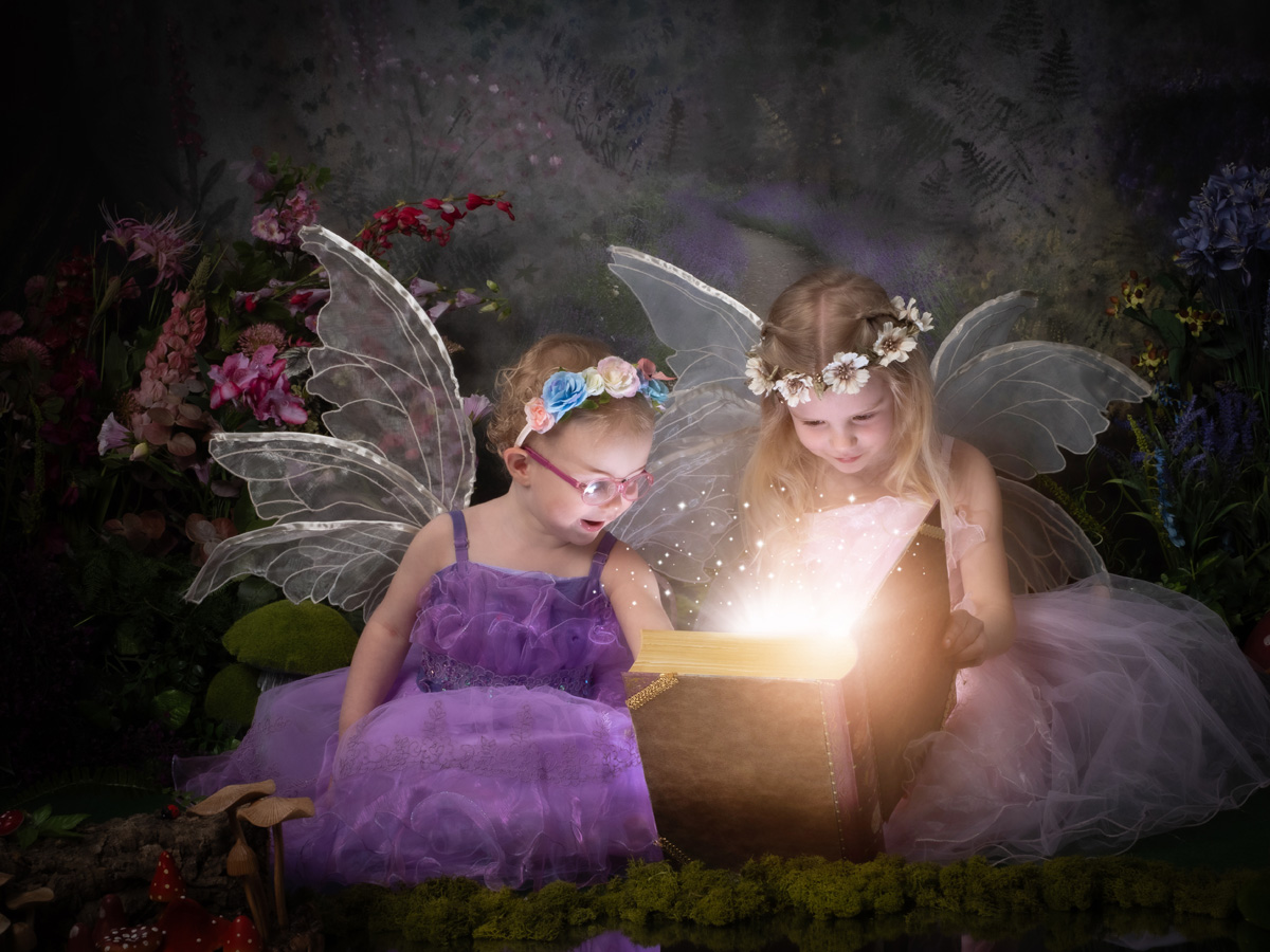 Two siblings discover a magical book together